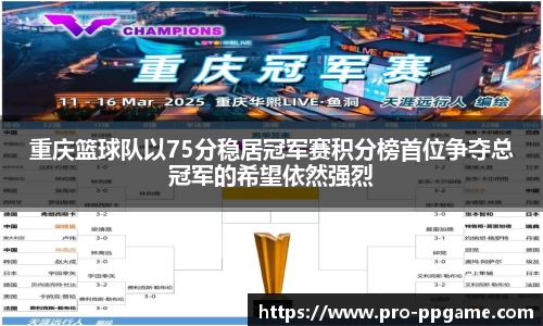 重庆篮球队以75分稳居冠军赛积分榜首位争夺总冠军的希望依然强烈